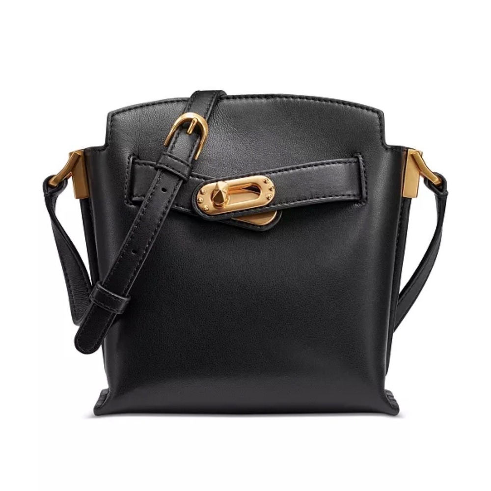 Donna Karan New York Bridgehampton Small Crossbody Handbag black gold new NWT